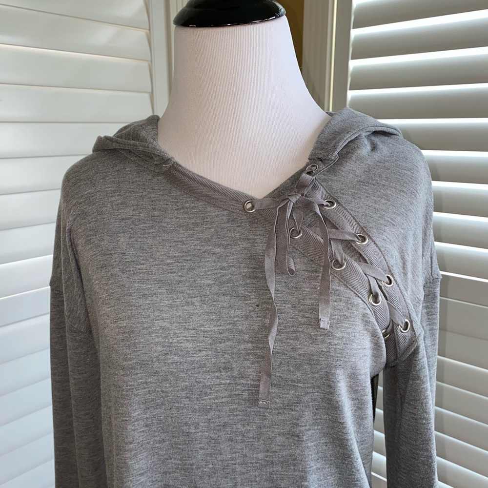 NWOT Gray Long Sleeve Dress - Picture 2 of 4